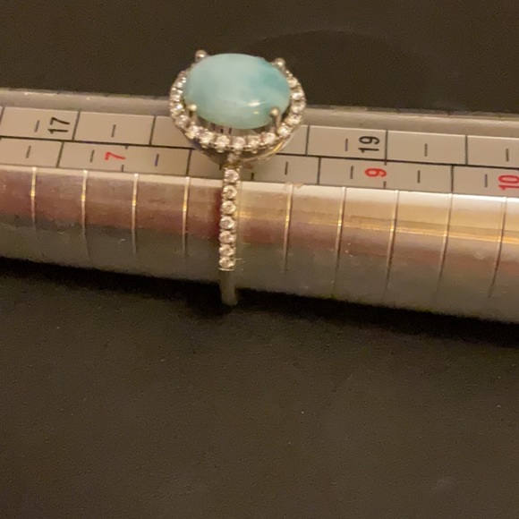 🔥HOT Larimar from the Caribbean Ring Size 8 Retail $229 Pristine Condition - Picture 2 of 5